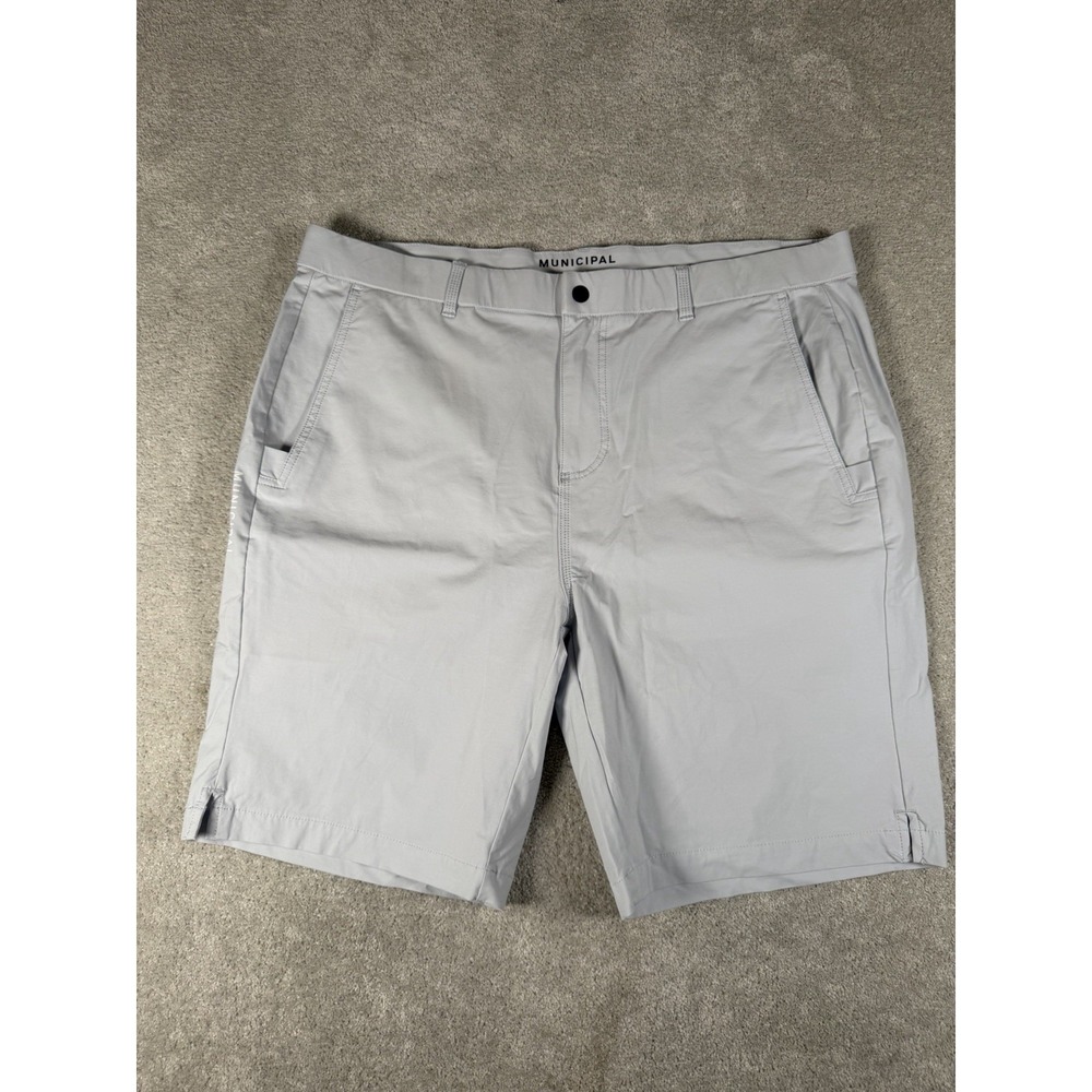 Municipal AllShort Mens 38 Stone Gray 9" Stretch Performance Golf Hybrid Shorts
